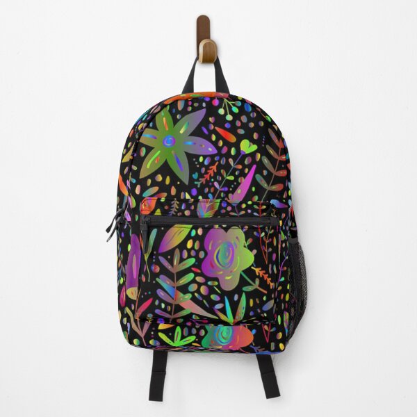 Item preview, Abstract Rainbow Colorful Flowers, Meditation, Good Vibes Multicolor Flowers and Leaves designed and sold by silviaol.