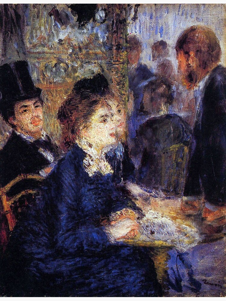 Thumbnail 2 of 2, Greeting Card, 'In The Cafe' by Renoir (Reprint) designed and sold by RozAbellera.