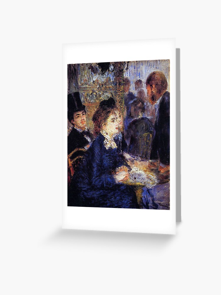 Thumbnail 1 of 2, Greeting Card, 'In The Cafe' by Renoir (Reprint) designed and sold by RozAbellera.
