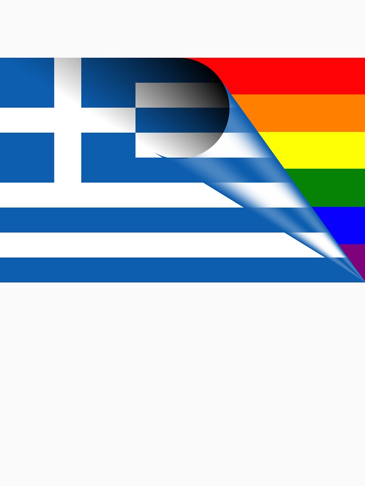 "Greece Flag Gay Pride Rainbow Flag" Tshirt by bigbadbear Redbubble