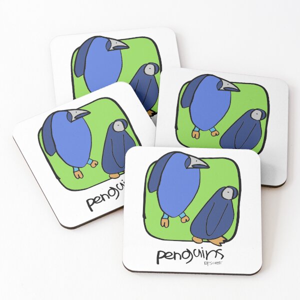 Item preview, Penguin Mommy & Baby By Sofie (light green and blue) designed and sold by BySofie.