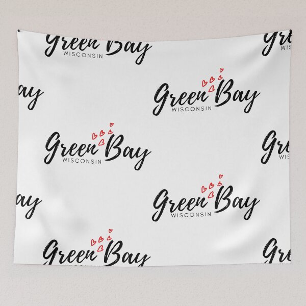 Item preview, Cute Green Bay Wisconsin Hearts designed and sold by lovelylavenderJ.