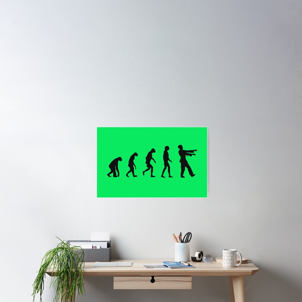"Evolution of Zombies (Zombie Walking Dead)" Poster by badbugs Redbubble