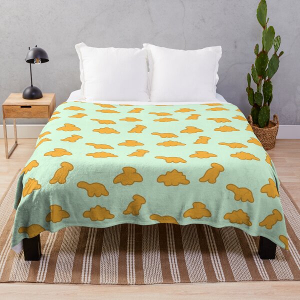 Dino Chicken Nuggets Throw Blanket