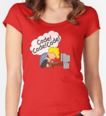 Code! Code! Code! Women's Fitted Scoop T-Shirt