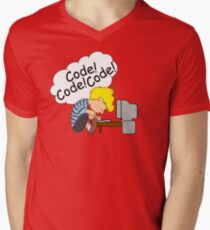 Code! Code! Code! Men's V-Neck T-Shirt