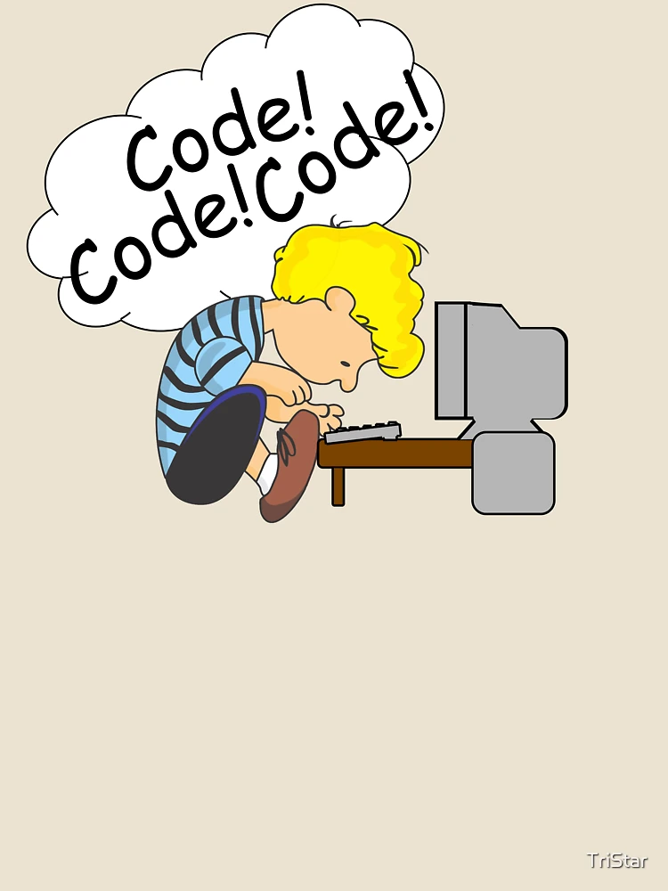 Thumbnail 4 von 4, Locker geschnittenes T-Shirt, Code! Code! Code! designt und verkauft von TriStar.