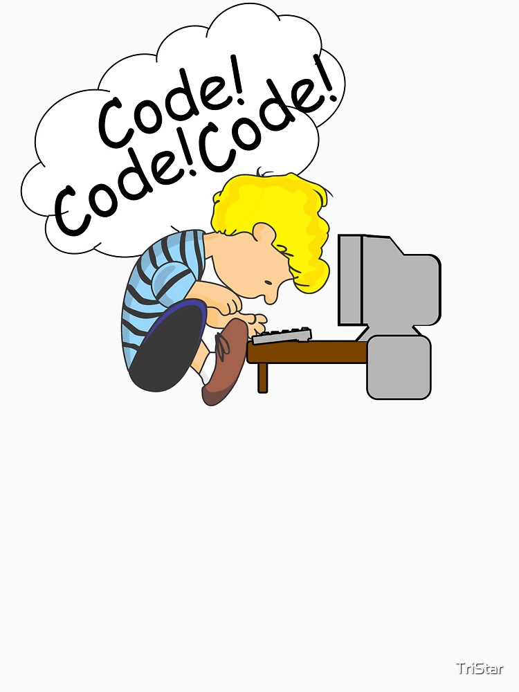 Thumbnail 4 von 4, T-Shirt mit V-Ausschnitt, Code! Code! Code! designt und verkauft von TriStar.