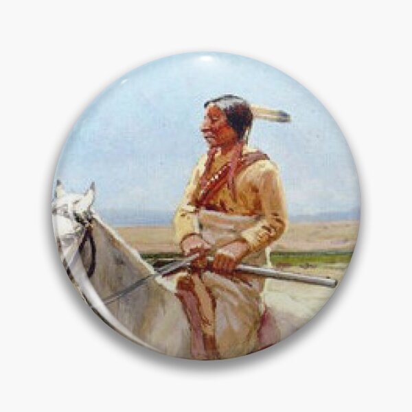 Item preview, Painting of a lone Native American  designed and sold by beachcamper.