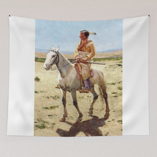 Item preview, Painting of a lone Native American  designed and sold by beachcamper.