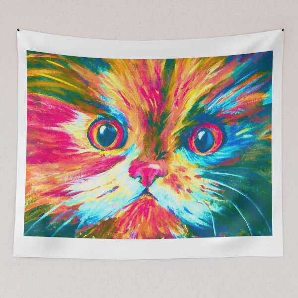 Item preview, Vibrant Kitty Cat designed and sold by Rush Whitacre.