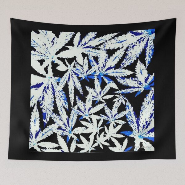 Item preview, Faded Blue Marijuana Leaf Collage designed and sold by lilbudscorner.
