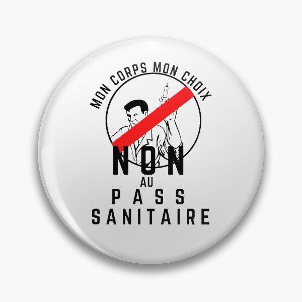 Item preview, non au pass sanitaire,mon corp mon choix non au vaccin  designed and sold by Ammar-the-goat.