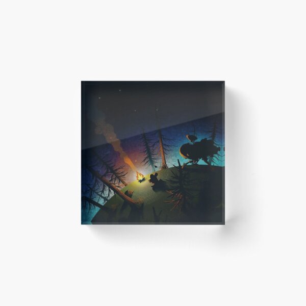 An Illustration of Outer Wilds Acrylic Block