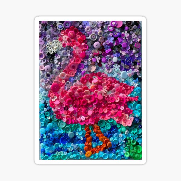 Fancy Flamingo Sticker