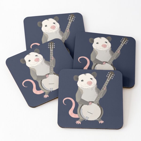 Item preview, Opossum playing the banjo instrument designed and sold by Mehu.