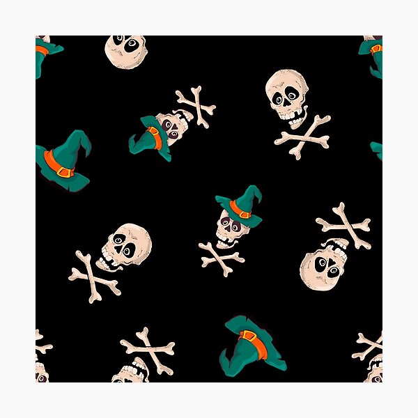 Item preview, Witch Skull and Cross Bones designed and sold by Pink Pineapple Works.