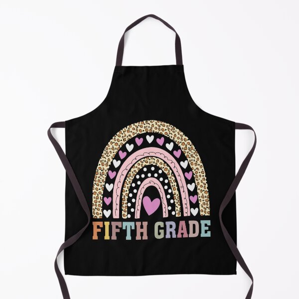 Item preview, Leopard Rainbow First Day Of School Fifth Grade designed and sold by SharpThreadZ.