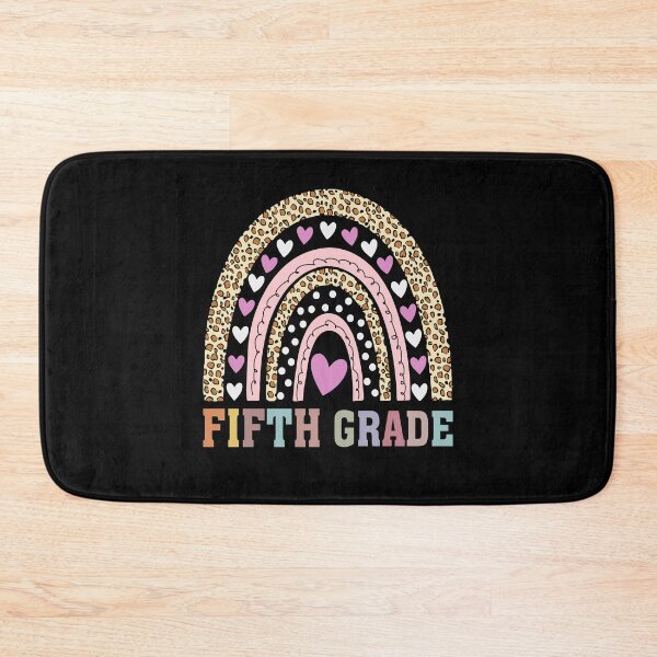 Item preview, Leopard Rainbow First Day Of School Fifth Grade designed and sold by SharpThreadZ.