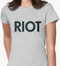 Riot (black) Women's Fitted T-Shirt