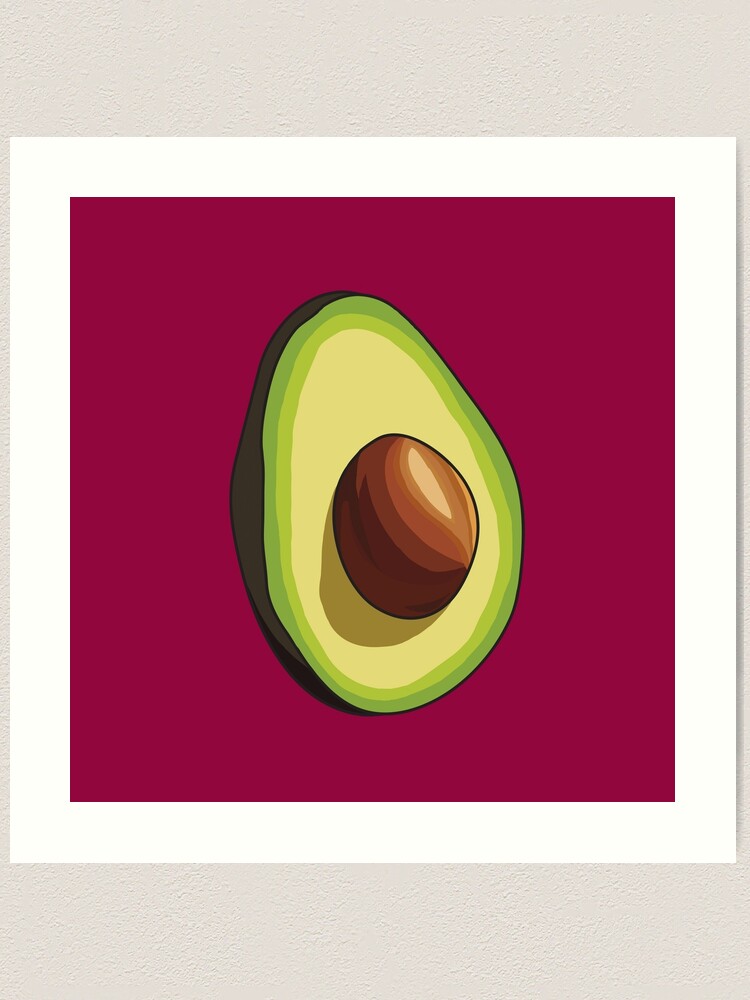 Avocado. color pencil Art Print for Sale by lisenok