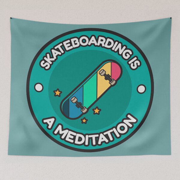 Item preview, Skateboarding is a meditation designed and sold by Nightlight0.