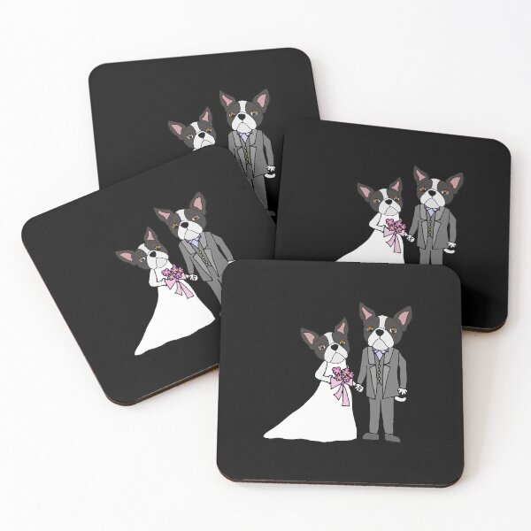 Item preview, Funny Boston Terrier Dog Bride and Groom  designed and sold by ivoreegoin.