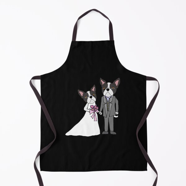 Item preview, Funny Boston Terrier Dog Bride and Groom designed and sold by ivoreegoin.