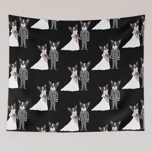 Item preview, Funny Boston Terrier Dog Bride and Groom  designed and sold by ivoreegoin.