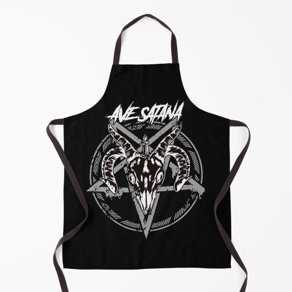 Item preview, Ave Satana Goat Skull Five Pointed Star Pentacle Pentagram designed and sold by AlasAHintStudio.