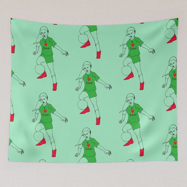Item preview, I Love Soccer Girl in Green outfit designed and sold by MonicaArtist.