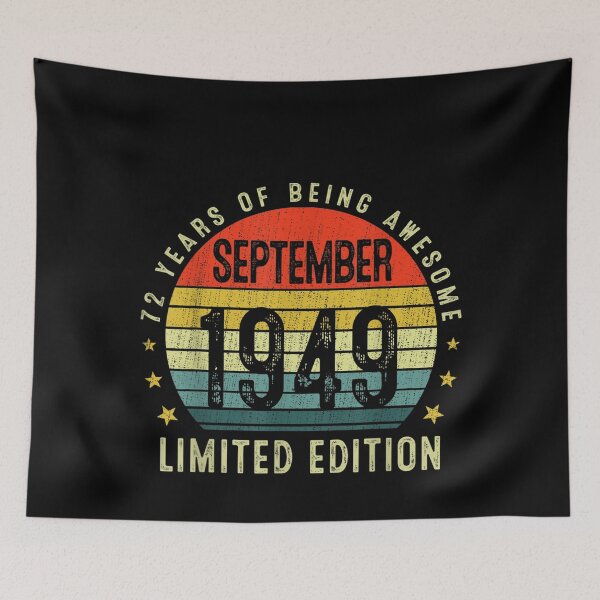 Item preview, 72 Years Old September 1949 Retro Awesome 72nd Birthday  designed and sold by CadellShop.