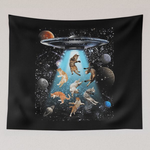 Item preview, Galaxy Cat, Cat UFO, Funny Cat designed and sold by ClareMadelane.