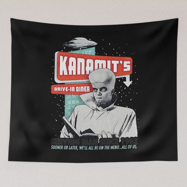 Item preview, The Another Twilight Zone Movie Big eye Science Fiction kanamits diner black designed and sold by TwilightFinal.