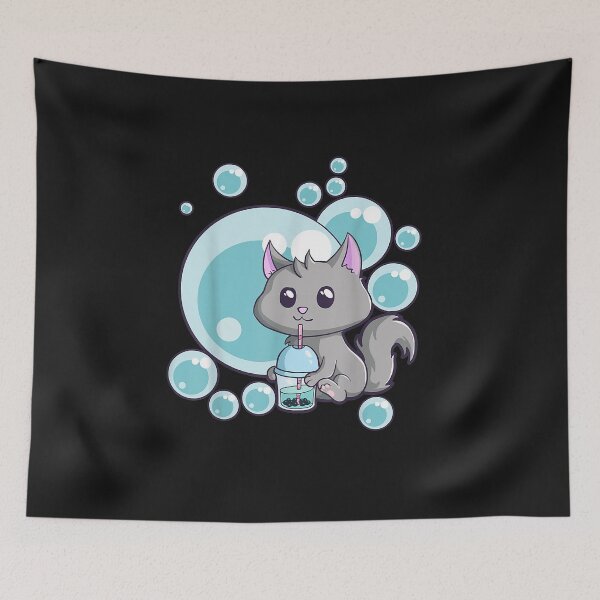 Item preview, Kawaii Cat Bubble Tea Anime Funny Boba Tea Cats Neko Kitty T-Shirt designed and sold by tinhpham.