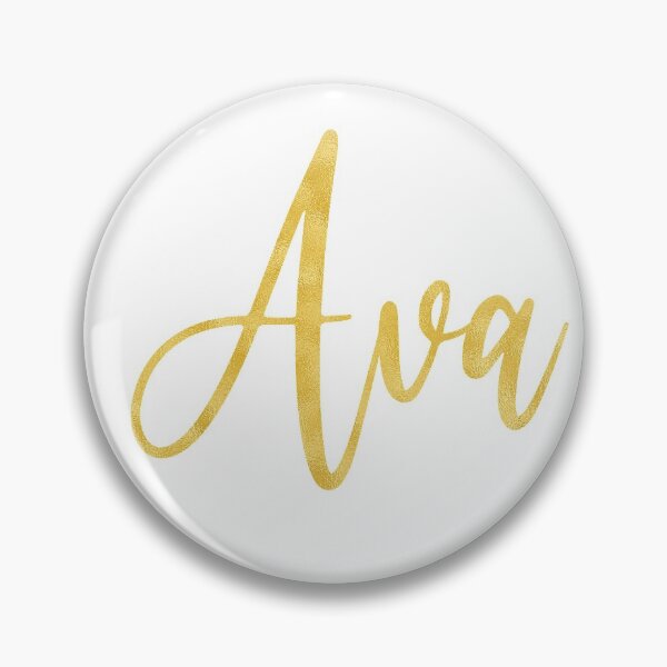 Item preview, Ava Gold Metallic Name designed and sold by Amy Olsen.
