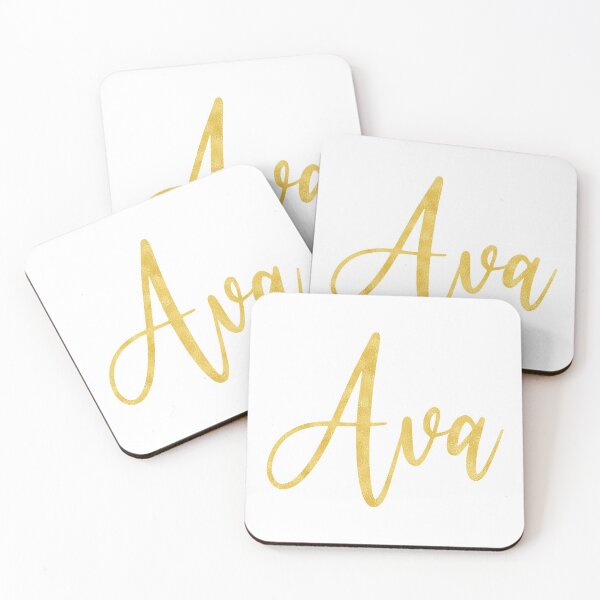 Item preview, Ava Gold Metallic Name designed and sold by Amy Olsen.