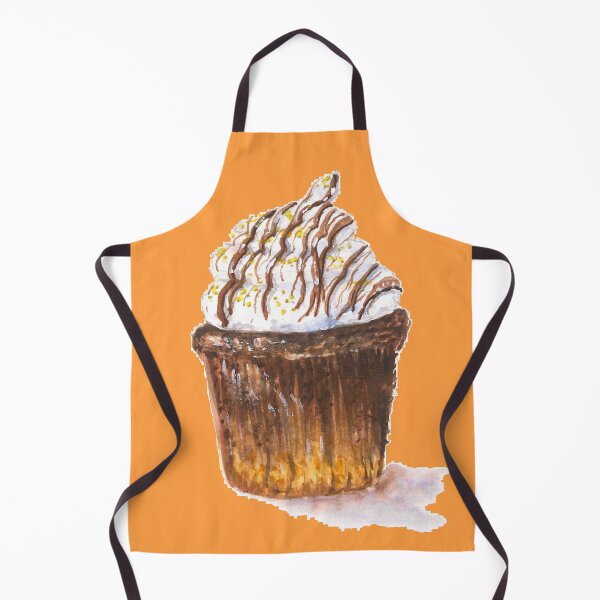 Item preview, Chocolate watercolour cupcake. Iced and decorated painted cake designed and sold by Goldstarwork.