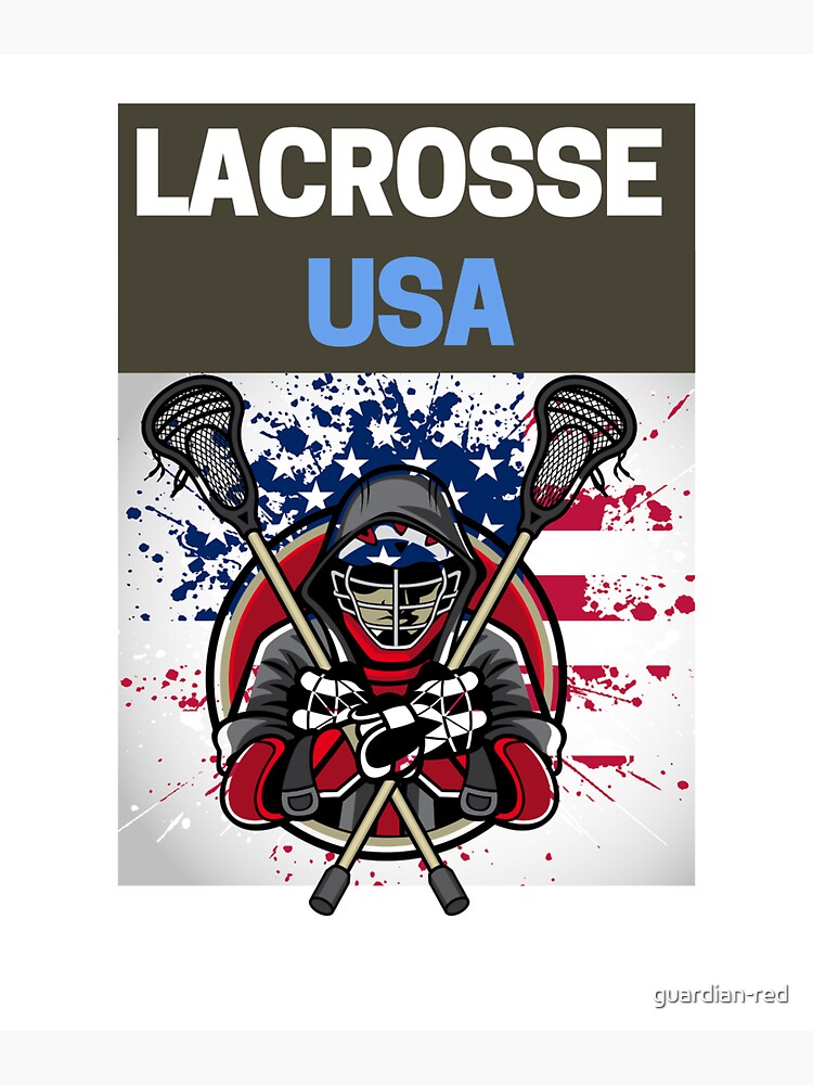 "Lacrosse Usa American Flag Grahic Merch" Sticker for Sale by guardian