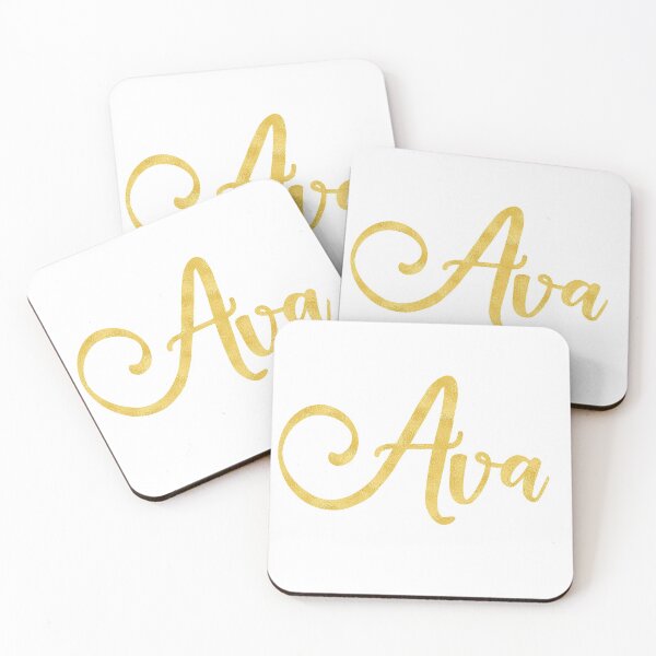 Item preview, Ava Gold Metallic Name designed and sold by Amy Olsen.