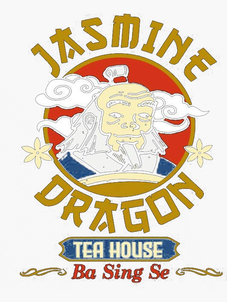 "Jasmine Dragon Tea House Ba Sing Se Uncle Iroh Vintage" Sticker for