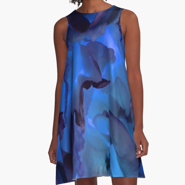 Peony in Blue A-Line Dress