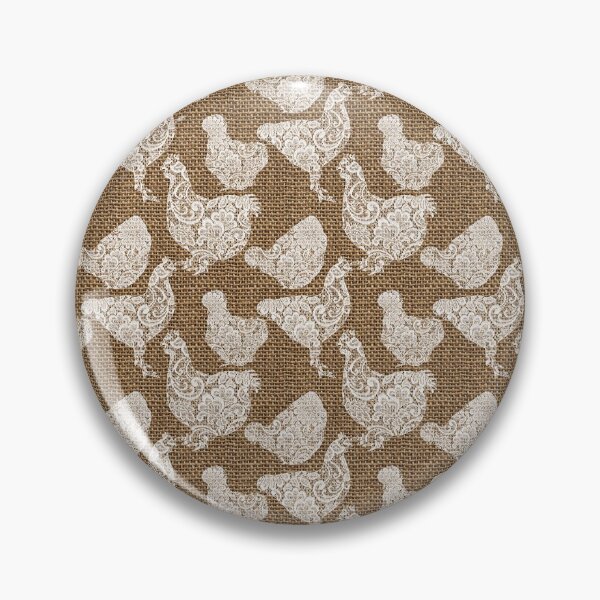 Item preview, Burlap Lace Rustic Farmhouse Chickens designed and sold by StandoutSilkies.