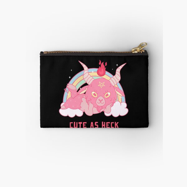 Item preview, Cute as Heck Baby Baphomet Lounging Cloud Rainbow Pentacle Pentagram Fire designed and sold by AlasAHintStudio.