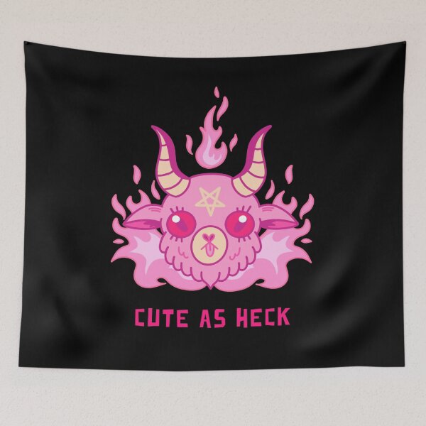 Item preview, Cute as Heck Baby Baphomet Staring Fire Pentacle Pentagram  designed and sold by AlasAHintStudio.