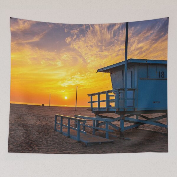 Item preview, Santa Monica Beach California Evening Sunset designed and sold by Piper-Deals.