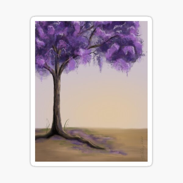 Purple Trees Sticker