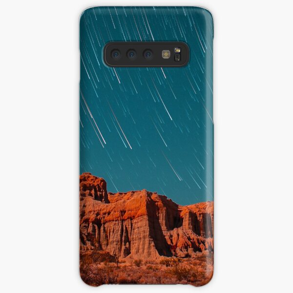 Star Trails Comets Streak Over Red Rock Canyon Samsung Galaxy Snap Case