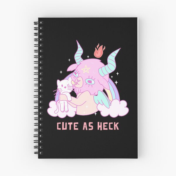 Item preview, Cute as Heck Baby Baphomet Clouds Rainbows Kitty Pentacle Pentagram Fire designed and sold by AlasAHintStudio.
