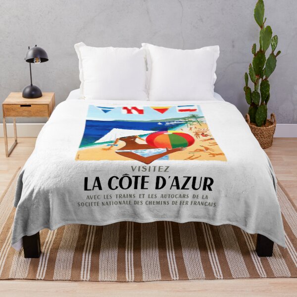 Item preview, Cartel de viaje en tren de la Riviera francesa de 1957 designed and sold by retrographics.